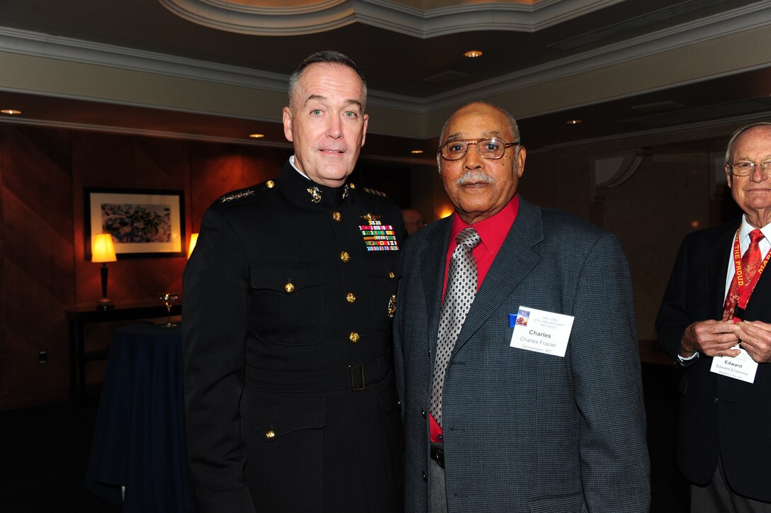 Assistant Commandant of the Marine corps Gen Joseph F. Dunford speaks with Iwo Jima veterans at the Iwo Jima 67th Anniversary Reunion in Arlington, Va on Feb 18, 2012.(Official Marine Photo by Cpl Scott R Picklesimer/Released)